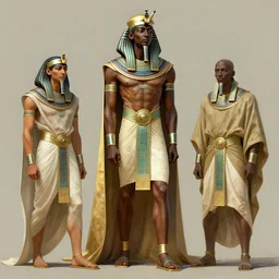 concept art by anders zorn and craig mullins depicting djimon hounsou as a tall and very lean temple guard dressed in ancient egyptian decorative armor and flowing robes