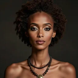 An Ethiopian cyborg, portrait, by Davide Sorrenti, David Bailey, Hiro