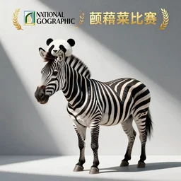 a zebra with a panda head, national geographic winning contest photo