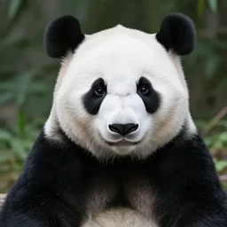 panda bear, without hair!! close up, cinematic, professional photography, central focus
