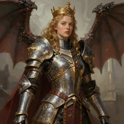 portrait of imogen poots as a warhammer paladin with dragon, by sasha tudvaseva, deep focus, intricate, elegant, regal, highly detailed, digital painting, artstation, concept art, matte, sharp focus, illustration, warhammer, fantasy, hearthstone, art by artgerm and greg rutkowski and alphonse mucha