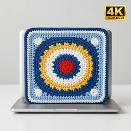 a crochet laptop, 4k