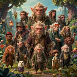 highly detailed surreal vfx portrait of a fearless goblins in a fairytale world, stephen bliss, unreal engine, greg rutkowski, loish, rhads, beeple, makoto shinkai and lois van baarle, ilya kuvshinov, rossdraws, tom bagshaw, alphonse mucha, global illumination, detailed and intricate environment