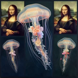 The land of the floral jellyfish, italian futurism, Dan Mumford, da vinci, Josan Gonzalez