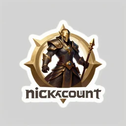logo for nickaccount epic fantasy artwork, beksinski