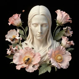 the platonic ideal of flowers, rotting, insects and praying of cletus kasady carnage davinci dementor chtulu mandala ponyo dinotopia bioshock the witcher, fantasy, ego death, decay, dmt, psilocybin, concept art by randy vargas and greg rutkowski and ruan jia and alphonse mucha