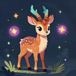 a dik dik monster colorful, digital art, fantasy, funny, magic, trending on artstation, ultra detailed, professional illustration by Basil Gogos