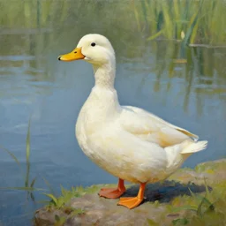 a duck on the prowl oil painting brian froud