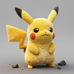 the charred remains of a plushy pikachu, trending on art station