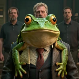 hyperrealistic dslr film still of info wars alex jones as ( ( bullfrog ) ), stunning 8 k octane comprehensive 3 d render, inspired by istvan sandorfi & greg rutkowski & unreal engine, perfect symmetry, dim volumetric cinematic lighting, extremely hyper - detailed, extremely lifelike attributes & lifelike texture, intricate, masterpiece, artstation, stunning