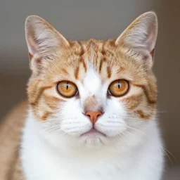 a cat with orange eyes