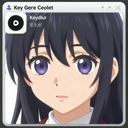 anime image from key generator for music plugin, hd, internet art, detailed face, keygen