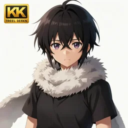 rimuru tempest, fan art, tensei shitara slime datta ken, cute, highly detailed, professional digital painting, concept art, unreal engine 5, 8 k, black shirt, fur scarf, cinematic, by wlop, ilya kuvshinov, krenz cushart, art by greg rutkowski, pixiv art, taiki kawakami, yoshitaka amano
