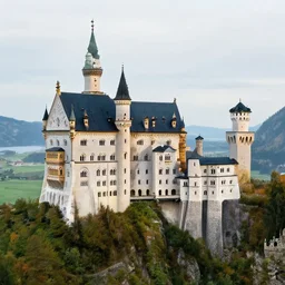 a castle in a mountain
