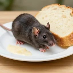 very delicious friend rats, served with bread
