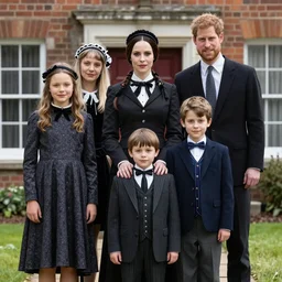 The British royal family as the Addams family