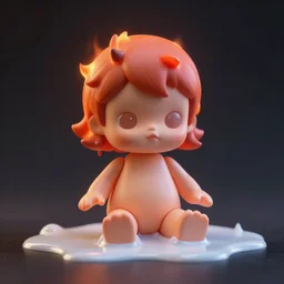 melting, plastic doll, hair on fire, cinematic lighting, highly detailed 8 k