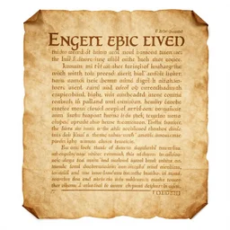 the first english epic ever written on papyrus