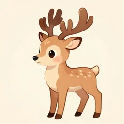 cute art of an anthro furry deer character in 3/4 view, profile picture trending on ArtStation