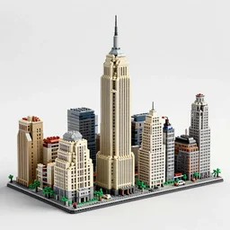 lego model of manhattan, unreal engine 5,