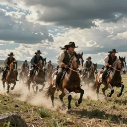 promotional movie still rendered in 8 k hq 3 d octane ue 5, of an action shot from little bighorn, majestic action, focusing on the offset center of the scene, intense dramatic hdr, natural light, cinematic lighting, extremely high detail, photorealistic,
