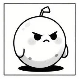 a cute cartoon about an angry atomic bomb, sunday morning comic strip, black and white
