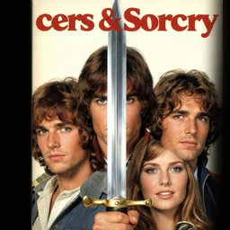 1970s sword and sorcery paperback book cover, clean, sharp focus, UHQ scan, detailed faces