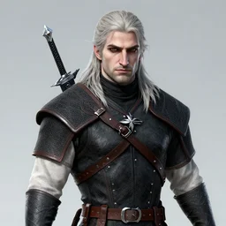 a well designed portrait of geralt from the witcher 3 wild hunt, detailed, realistic, sketch style, artstation, greg rutkowski, 8 k resolution.