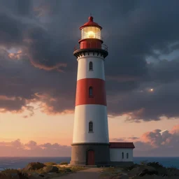 lighthouse during a storm at sunset, artstation, elegant, highly detailed, digital painting, concept art, smooth, sharp focus, illustration, art by studio ghibli, fujita goro, atey ghailan, tom whalen, jean giraud 8 k