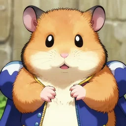 hamster in anime style jojo