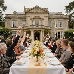 the maras having a party in a mansion