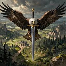 orthographic eagle-eye view the sword coast. D&D,.