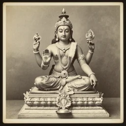 Rama hindu art , 1900s , Vintage photograph
