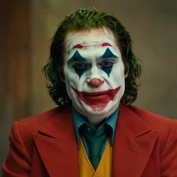 still from the new joker movie with Danny Devito as the joker, 35mm film