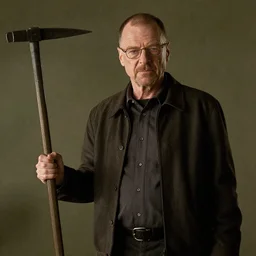 film still of Walter White as Gordan Freeman holding a crowbar in the Half Life Movie, 4k