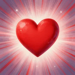 fantastic illustration where a red heart appears