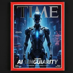 TIME magazine cover, the coming AI singularity, welcome to the matrix, 4k