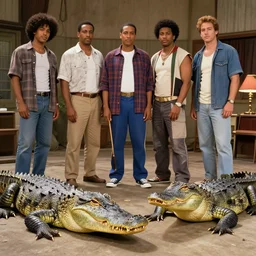 Still shot of scene from Fresh Prince of Bel Air but the characters are aligators