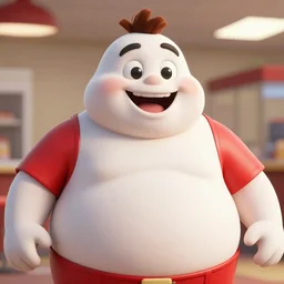 morbidly obese mascot from Jack in the box, screenshot from my 600 pound life, detailed, 4k
