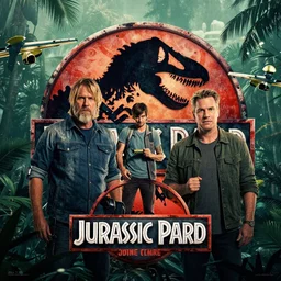 Jurassic park satire starring Taika Waititi and jemaine clement movie poster