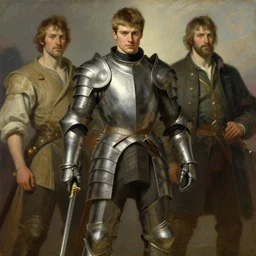 attractive male with armor, character design, painting by gaston bussiere, craig mullins, j. c. leyendecker, tom of finland