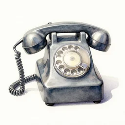 a beautiful watercolor painting of a telephone, sad colour scheme, intricate, elegant, highly detailed, digital painting, artstation, concept art, smooth, sharp focus, ultrarealistic, cinematic, octane render, 8 k