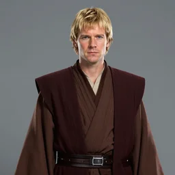 portrait of a man by greg rutkowski, jedi master, german features, short blond hair, he is about 6 0 years old, straight jaw, manly, tall, wearing jedi robes, star wars expanded universe, artstation hq.