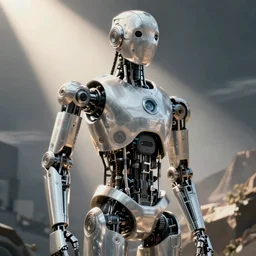 biometric humanoid robot, intricate detail, mechanical