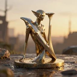 narnia, award winning photogragh, top artstation, realism, wet gloss metal render, golden hour