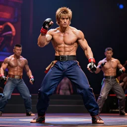 a still of a photo real life Ken's stage in the movie Street Fighter, HDR, high quality, 8k, highly detailed and intricate,