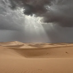 rain in a vast sandy desert, by john constable