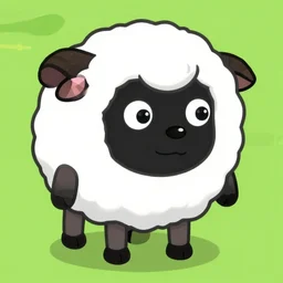 sheep in the style of a twitch emote