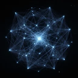 1 0 0 points connecting in space, like neural connections, detailed, concept art, trending on artstation