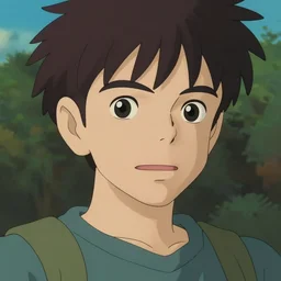 a close - up portrait of gigachad ernest khalimov, anime style by studio ghibli and toei, highly detailed, trending on artstationhq